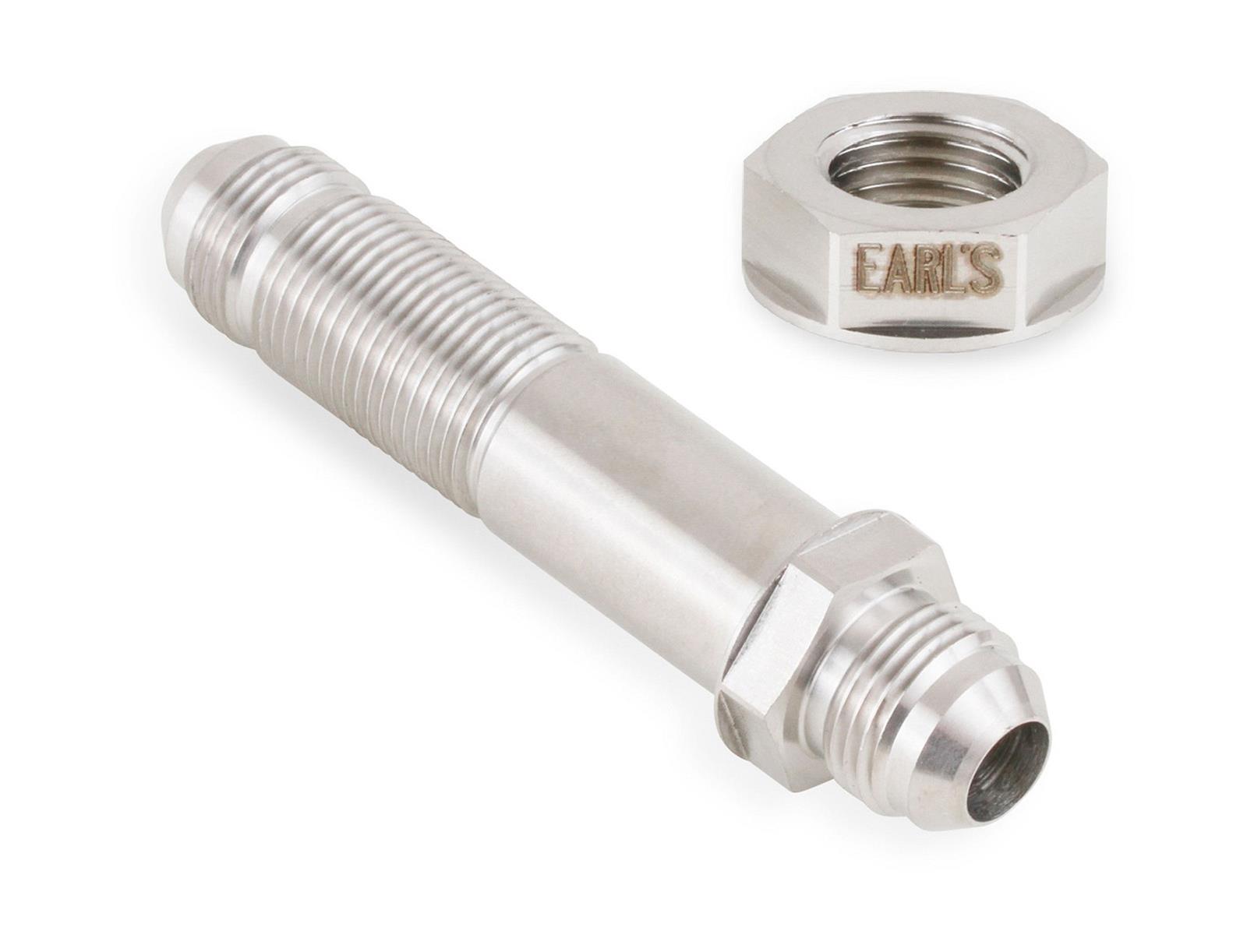 Earl's Performance Bulkhead Adapter Fittings SS983508ERL Fitting, Union, Straight, -8 AN, 4.032 in. Length, Through Frame Style, Stainless Steel, Each thumbnail 5