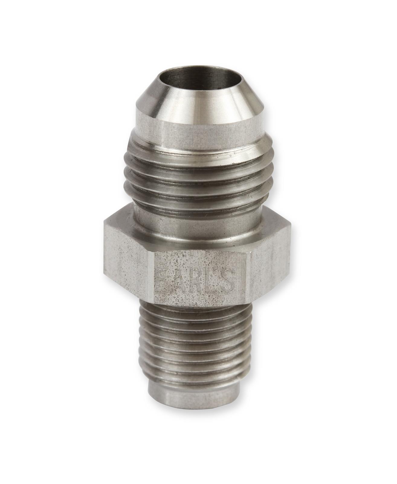 Earl's Performance AN to Inverted Flare Adapter Fittings SS991962ERL Fitting, Adapter, Adapter, Straight, Stainless Steel, Natural, -6 AN, 7/16-24 in. Flare, Each thumbnail 4