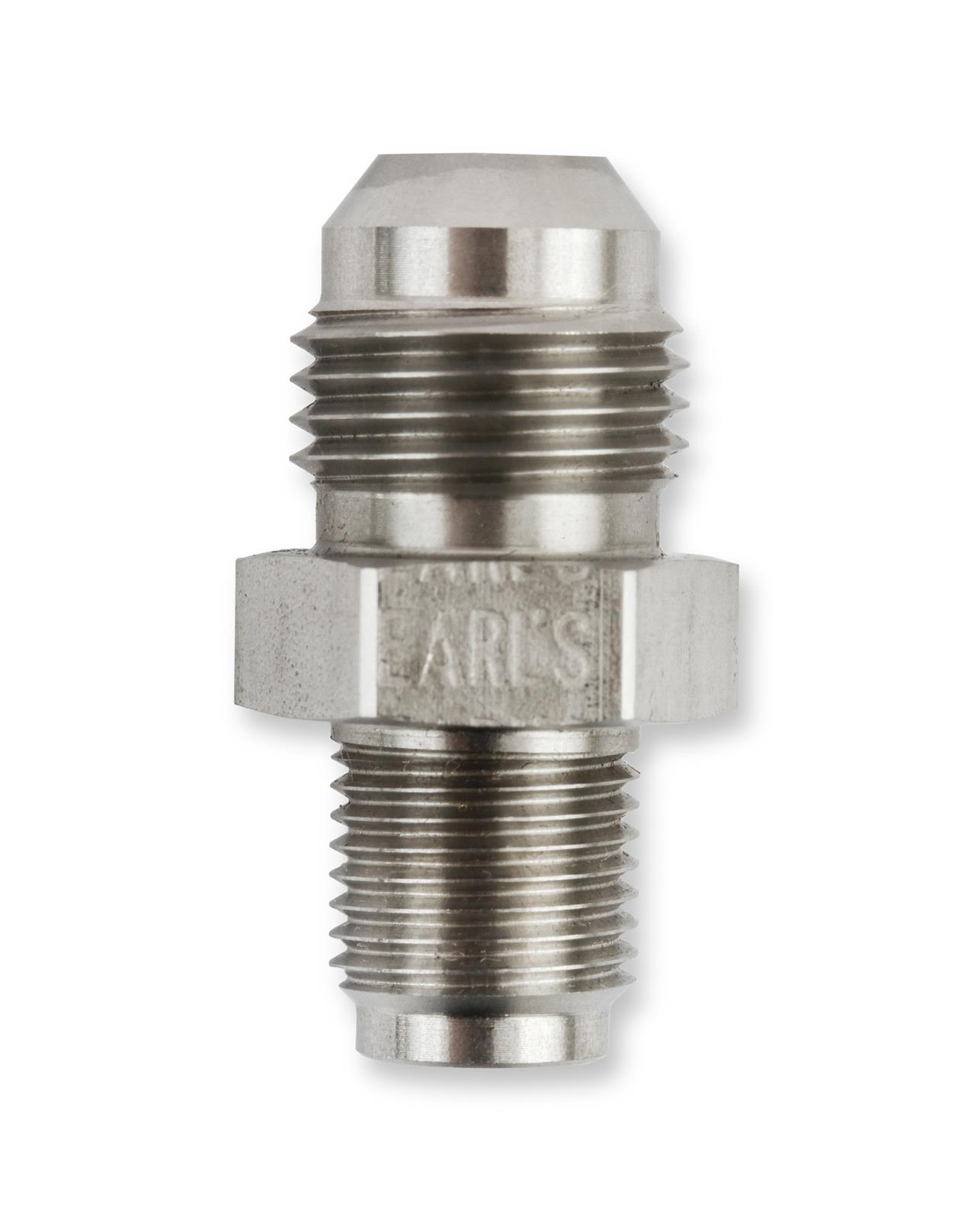 Earl's Performance AN to Inverted Flare Adapter Fittings SS991962ERL Fitting, Adapter, Adapter, Straight, Stainless Steel, Natural, -6 AN, 7/16-24 in. Flare, Each thumbnail 5