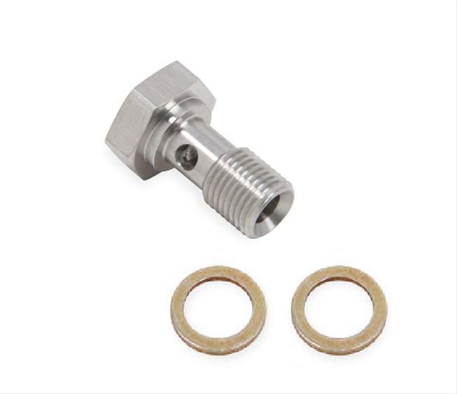 Earl's Performance Carburetor Inlet Fittings SS997591ERL Fitting, 12mm x 1.25 Banjo Bolt, Stainless Steel, Natural, Each thumbnail 2