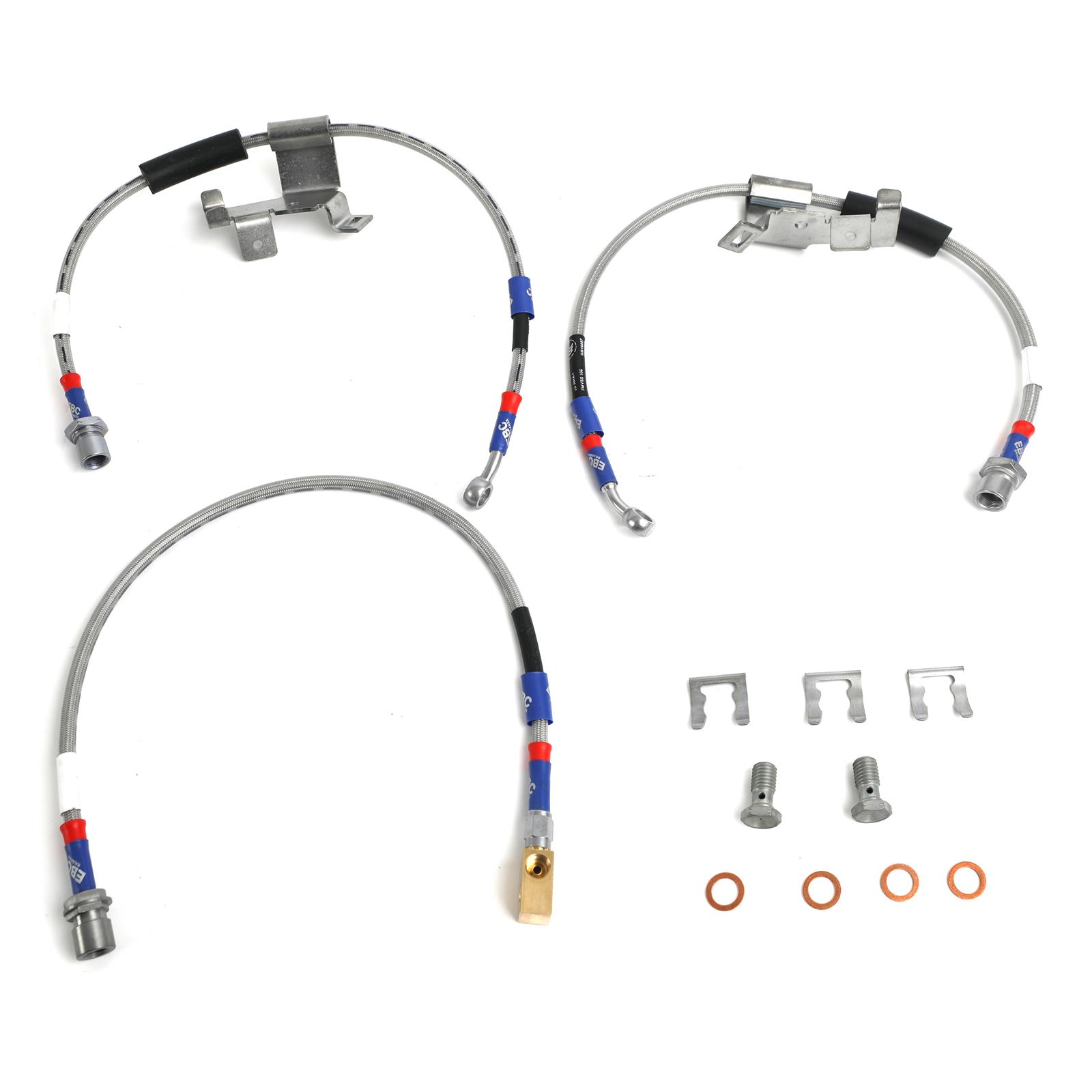 EBC-Brakes Brake Line Set to fit Front Stainless Steel Braided Brake Lines⁄Hoses - EBC Brakes