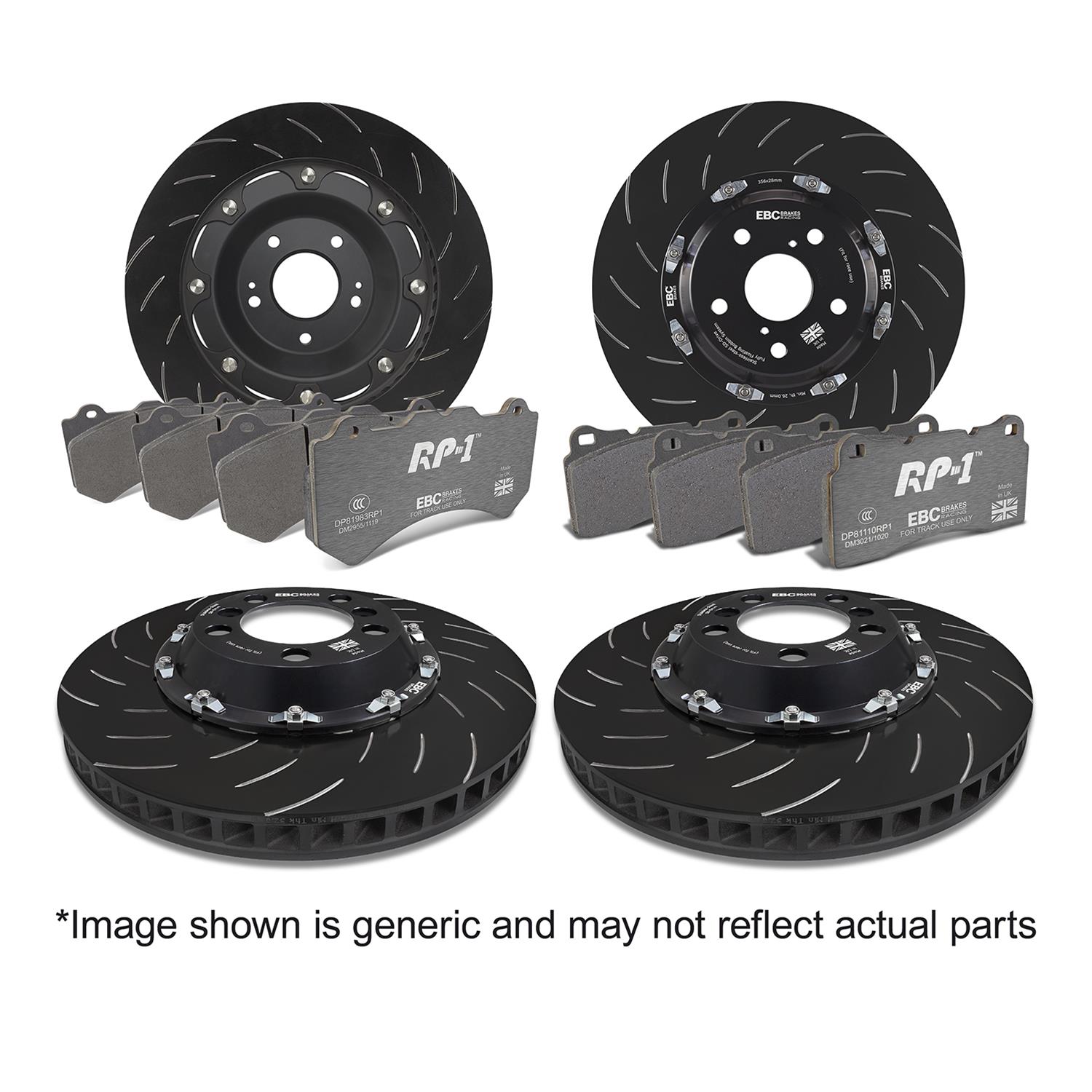 EBC Stage 29 Kits RP-1 Brake Pads and SG2 Rotors S29KF1013 Disk Kit, DP82127RP1+SG2FC1877