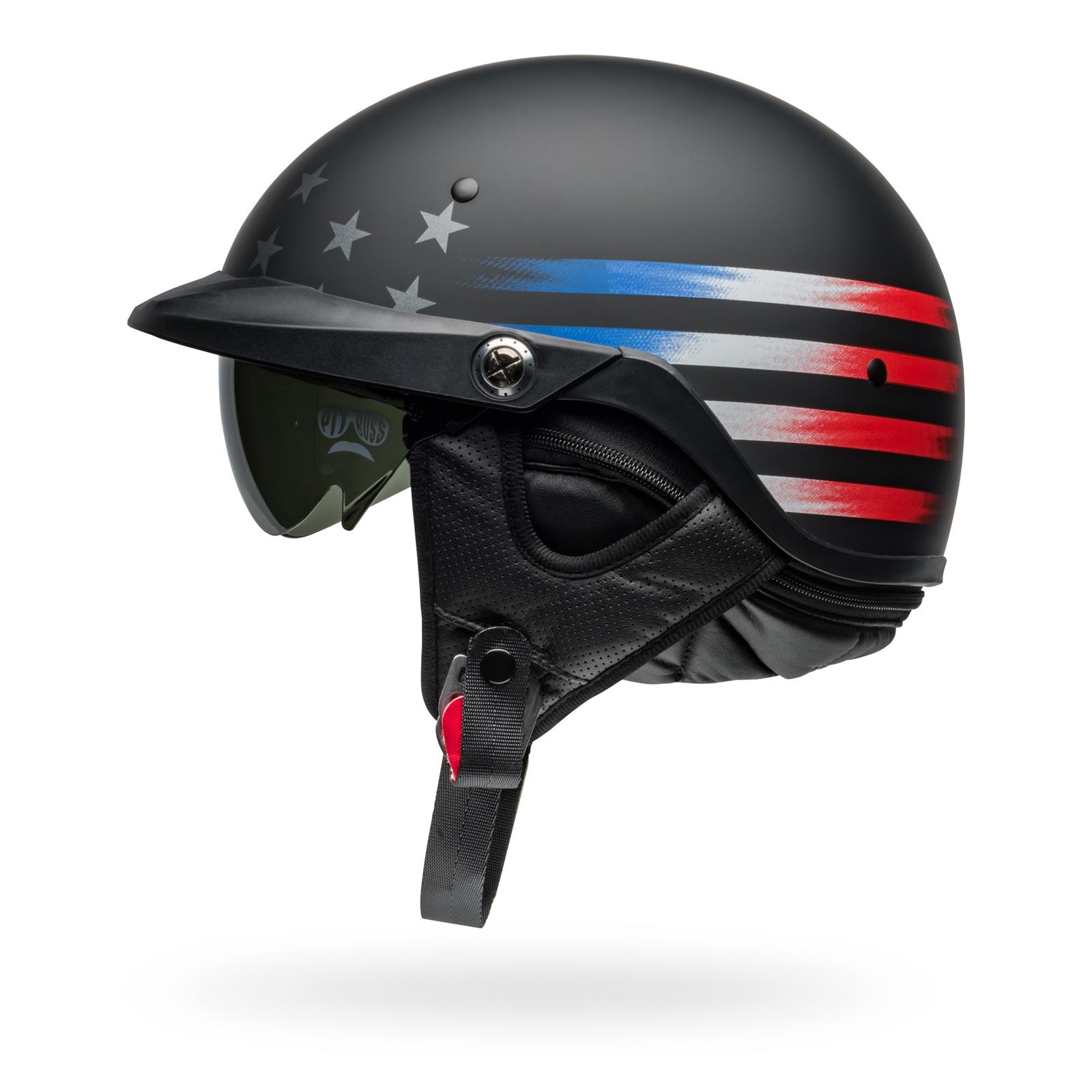 bell half helmet large Pit Boss Solid Face Motorcycle Innovative Speed Dial adjustable fit system Bell Motorcycle Helmets 7158172 Bell