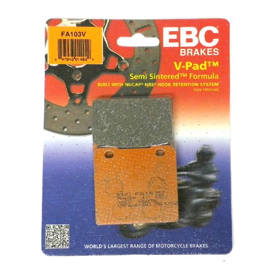 EBC 86-87 Suzuki VS 700 Front Left/Right Semi-Sintered Vee Brake Pads thumbnail 2