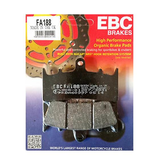 EBC Brakes Motorcycle FA188 EBC Organic Brake Pads Summit Racing