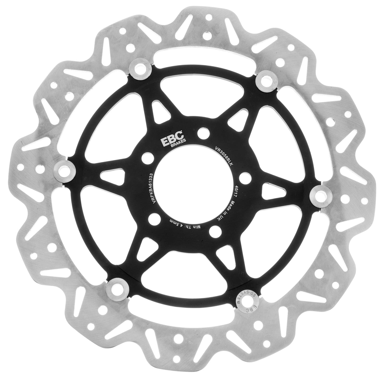 ベルク② EBC Brakes Motorcycle VR3058BLK EBC Vee-Rotors Front Brake Rotors