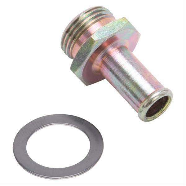 Edelbrock 8090 Carburetor Inlet Fitting - 5/8 Thread To 3/8 Inverted Flare With Washer