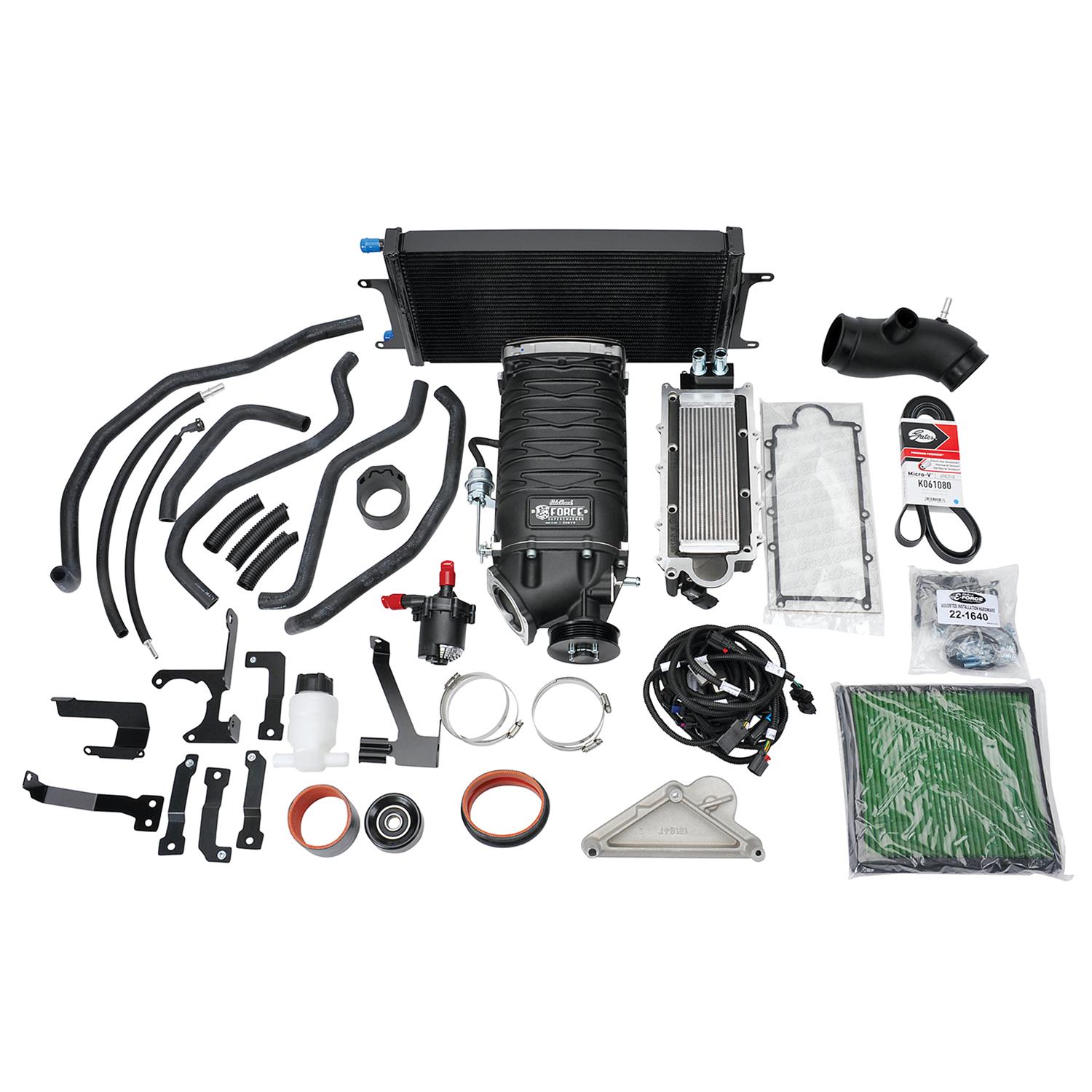 Edelbrock E-Force Colorado/Canyon Stage 1 Street Legal Supercharger Kits for 2017-2020 CANYON, COLORADO - 15180 Supercharger, Street, Eaton TVS R1740, Sepentine, Black Powdercoated, 340 HP-303 TQ, Chevy, GMC V6, without Tune, Kit thumbnail 3