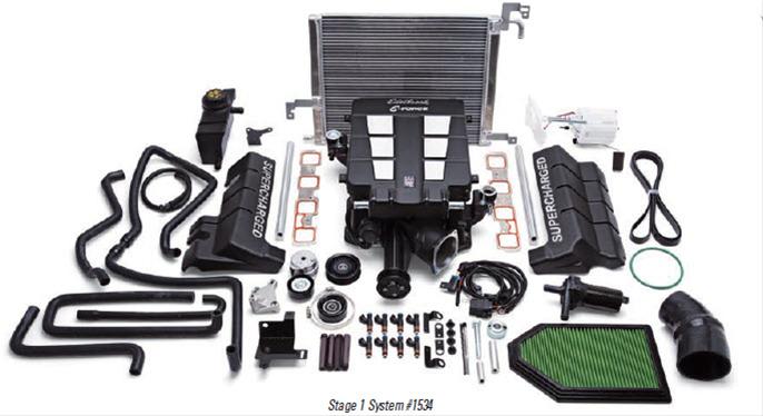 Edelbrock E-Force Chrysler Stage 1 Street Legal Supercharger Systems 1534 System, Street, Roots, Black Powdercoated, Intercooler, Chrysler, 5.7L, LX, LC, Kit thumbnail 2