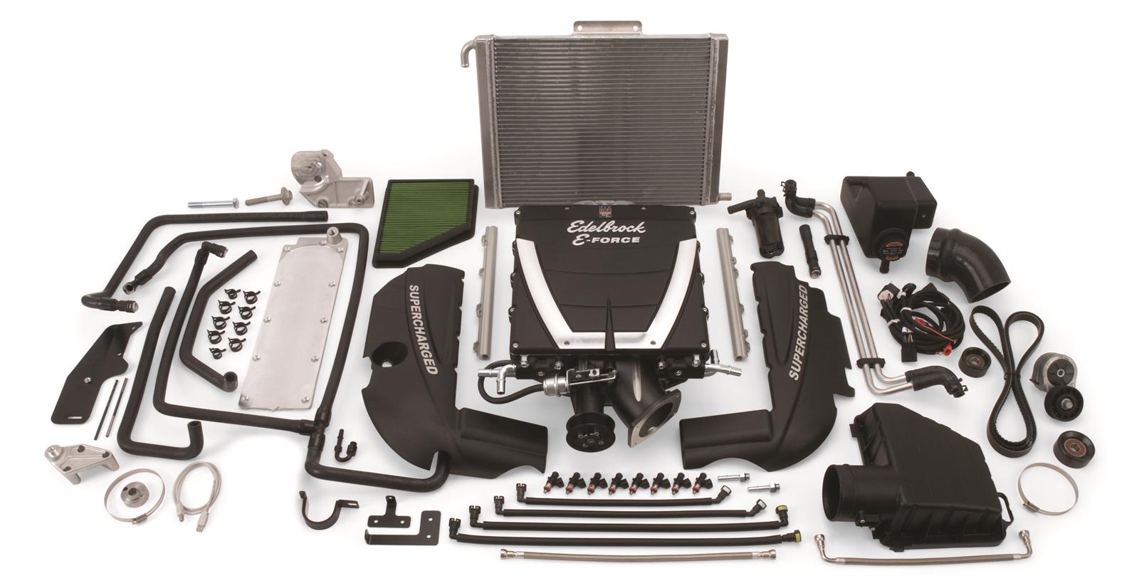 Edelbrock E-Force Camaro SS Stage 1 Street Legal Supercharger Kits for 2010-2015 CAMARO - 15620 Supercharger, E-Force, 1, Competition, Low Profile, Black, Automatic Transmission, Camaro, 6.2L, Kit