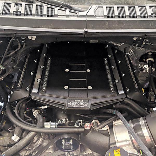 Edelbrock E-Force Ford F-150 Stage 1 Street Legal Supercharger Kits 158120 Supercharger, 1, Eaton TVS2650, Black Powdercoated, 6-Rib Serpentine, Ford, Kit thumbnail 2