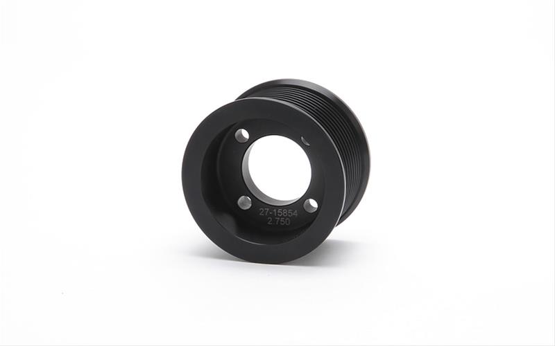 Edelbrock E-Force Competition Supercharger Pulleys 15858 Pulley, Enforcer, Aluminum, Black, Serpentine, 10-Groove, 2.625 in. Diameter, Each
