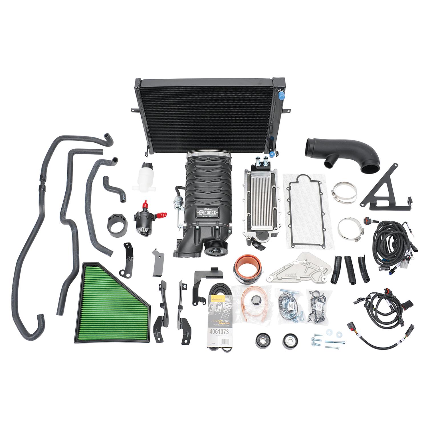 Edelbrock E-Force Camaro V6 Stage 1 Street Legal Supercharger Kits 159950 Supercharger, Street, Eaton TVS R1740, Sepentine, Black Powdercoated, Gen II HFV6, 376 RWHP & 319 RWTQ, Without Tune, Kit thumbnail 4