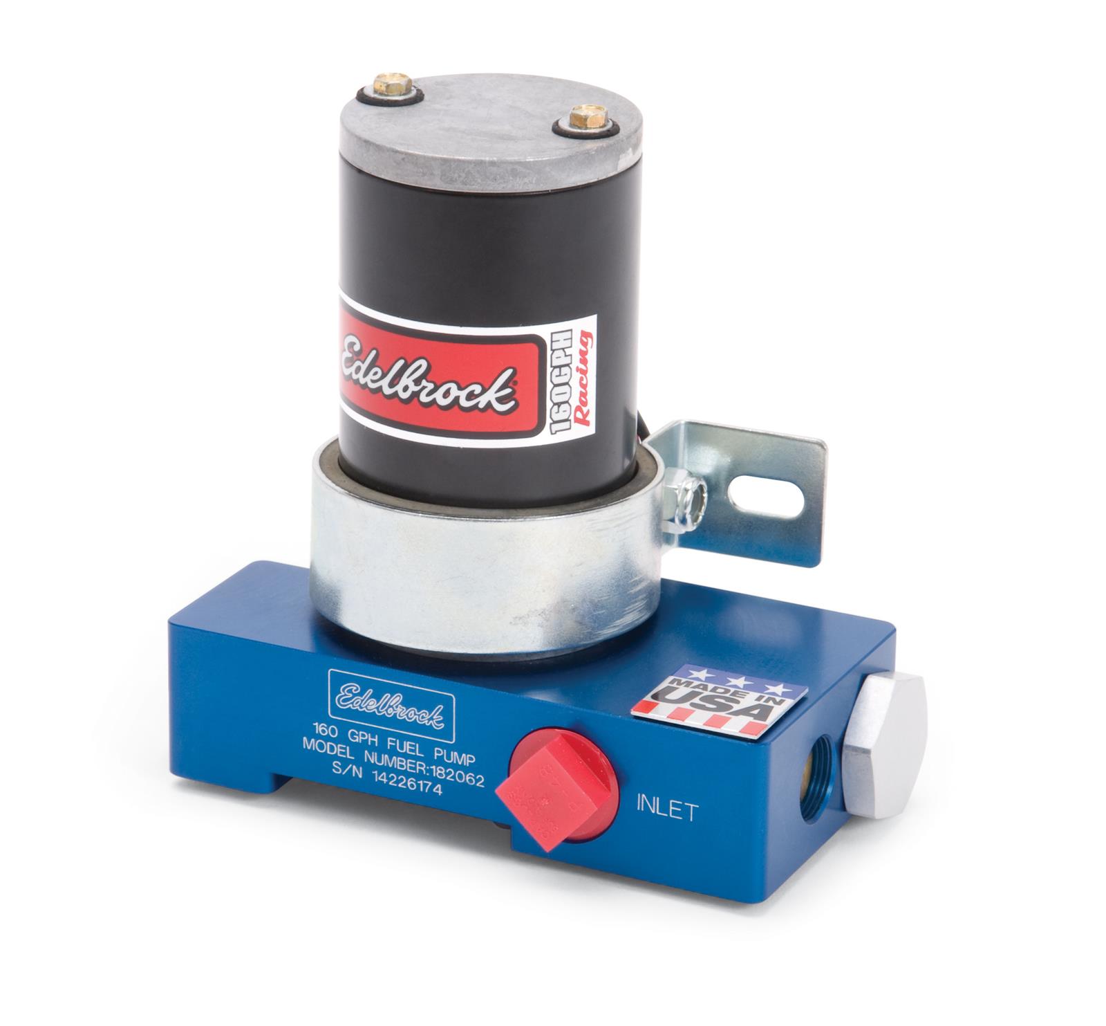 Edelbrock Fuel Pump Electric Quiet-Flo Carbureted 160GPH 1/2In In 1/2In Out 160 GPH Blue thumbnail 2