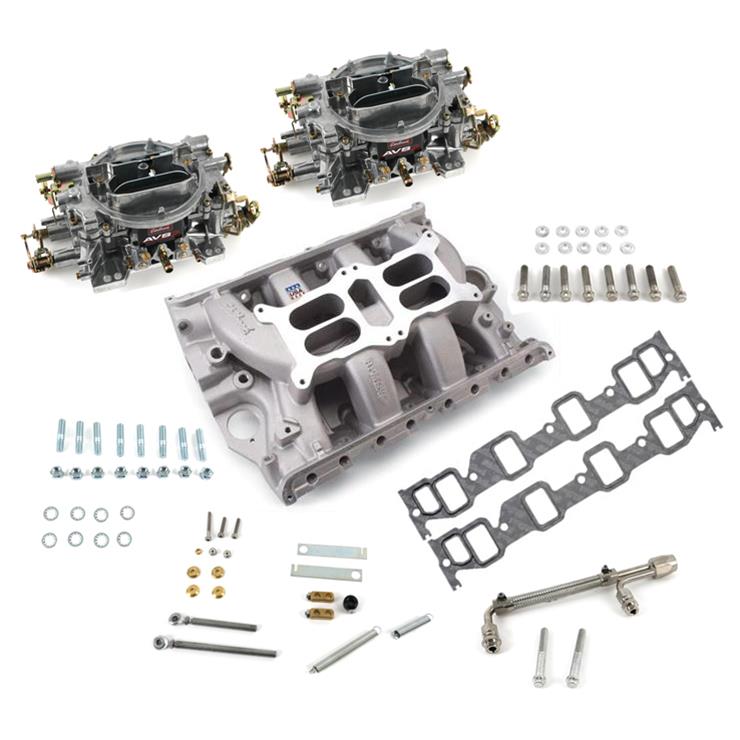 Edelbrock Edelbrock Performer Rpm Dual Quad Air Gap Manifold And