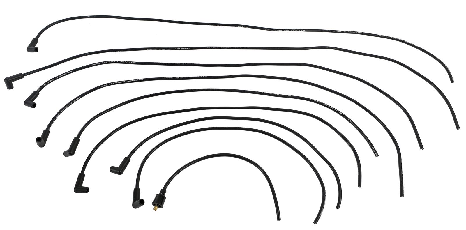 Edelbrock Max-Fire Ultra-Spark 50 Universal Spark Plug Wire Sets 22720 Wires, Ultra Spark, Spiral Core, ohms, 8.0mm, Black, 90 Degree Boots, Universal, Set