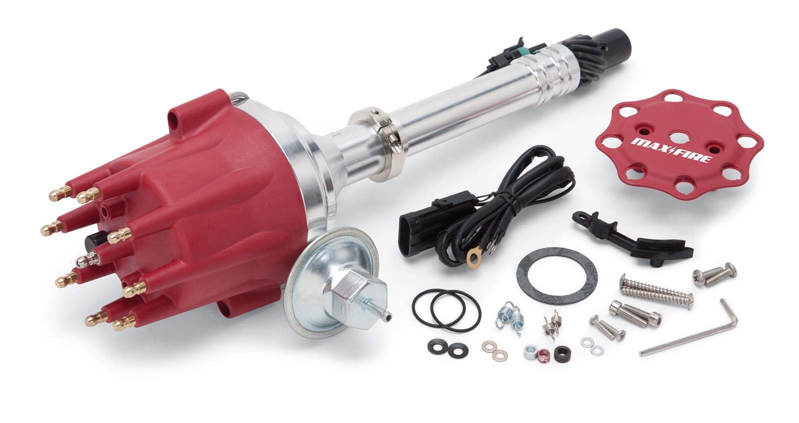 Edelbrock Max-Fire Distributors 22751 Distributor, Ready To Run, Magnetic Pickup, Vacuum Advance, Adjustable Collar, Chevy V8, Kit