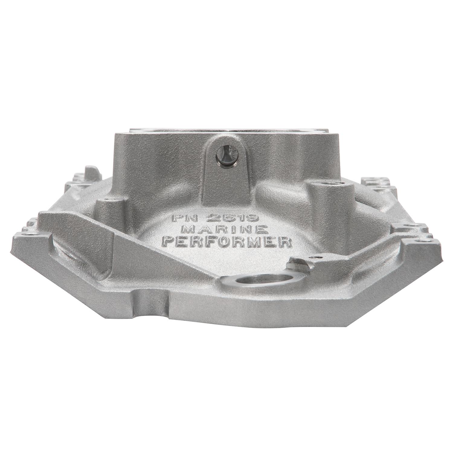 Edelbrock 96-17 Chevy 4.3 V6 Vortec Marine Engine Performer Series Intake Manifold w/8 Bolts thumbnail 4