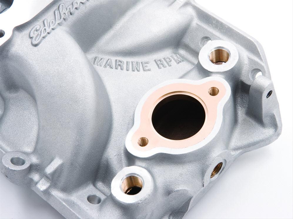 Edelbrock Manifold Marine RPM Chevy Big Block Oval Port w/ Brass thumbnail 4
