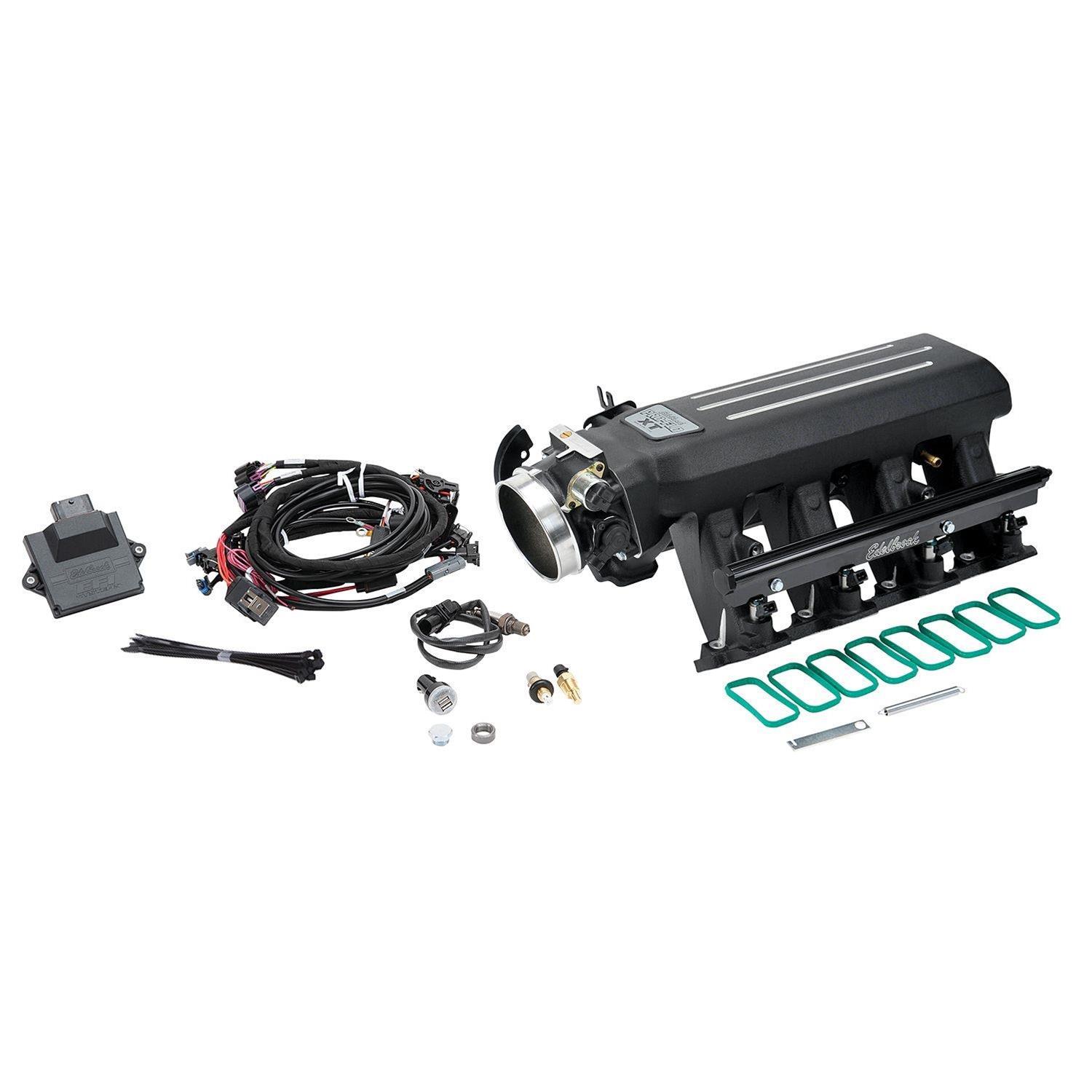Edelbrock Pro-Flo 4 XT EFI Systems 35893 Fuel Injection System, XT, Self-Learning, Sequential Multi-Port, Black Powdercoat, 675 HP Max, Gen III/IV Rectangle Port, Kit
