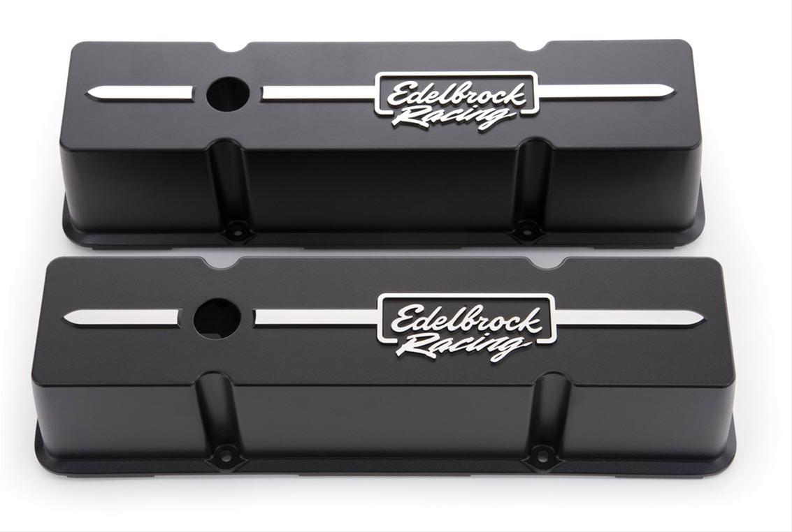 Edelbrock 41643 Edelbrock Racing Diecast Aluminum Valve Covers