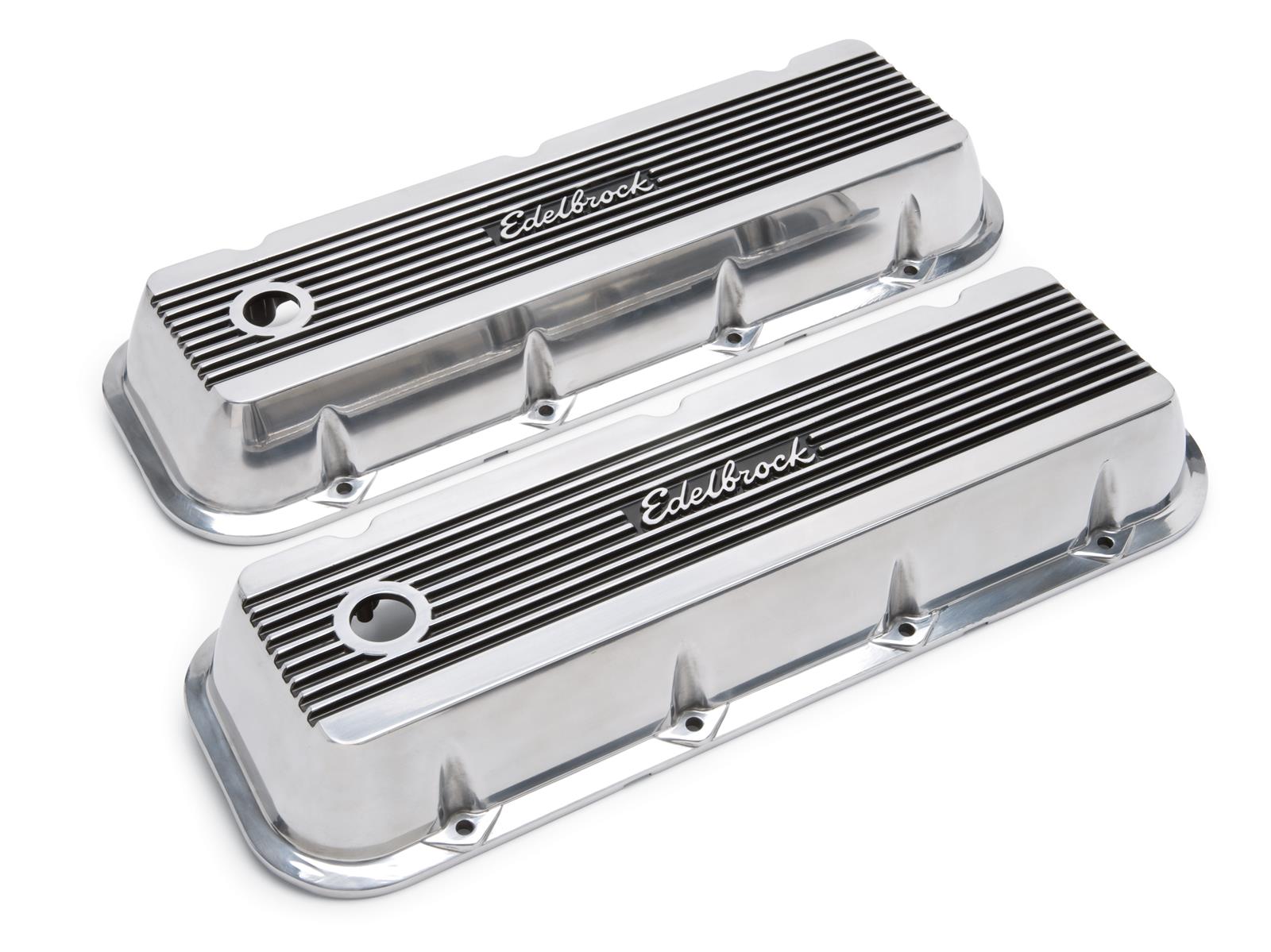 Edelbrock 4277 Edelbrock Valve Covers Elite II Ford FE 1958-76 Polished main image 1