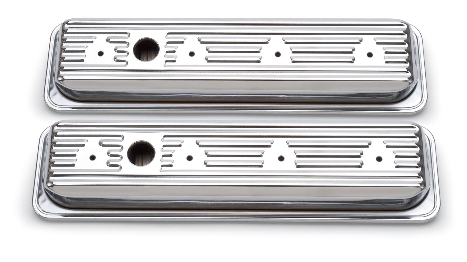 Edelbrock 4446 Edelbrock Signature Series Chrome Valve Covers Summit