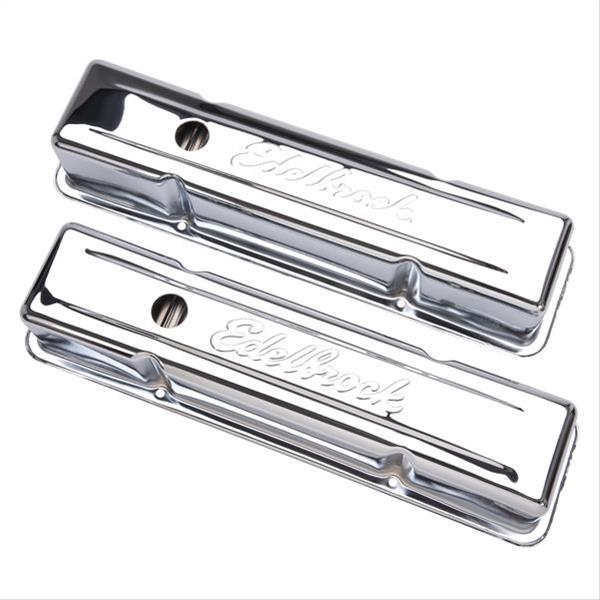 Edelbrock 4649 Edelbrock Signature Series Chrome Valve Covers