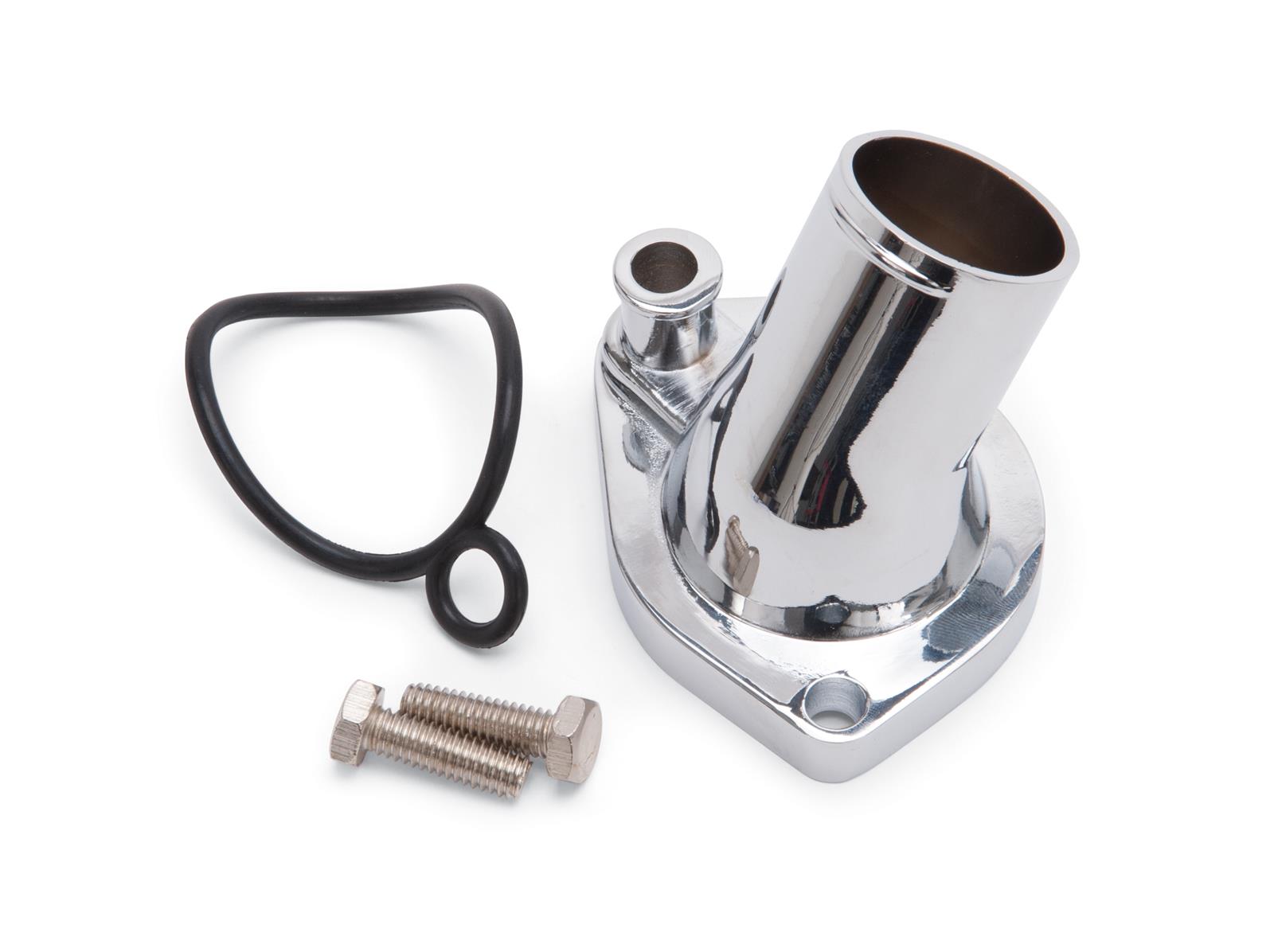 Edelbrock Water Necks 4814 Neck, 15 Degree, O-Ring, Aluminum, Polished, Ford, Small Block, Each