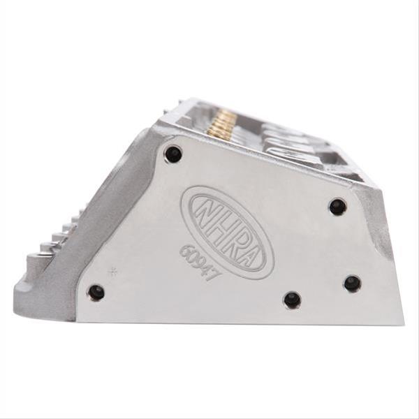 Edelbrock Cylinder Head SBC NHRA Legal 64cc Angled Plug Bare Single thumbnail 6
