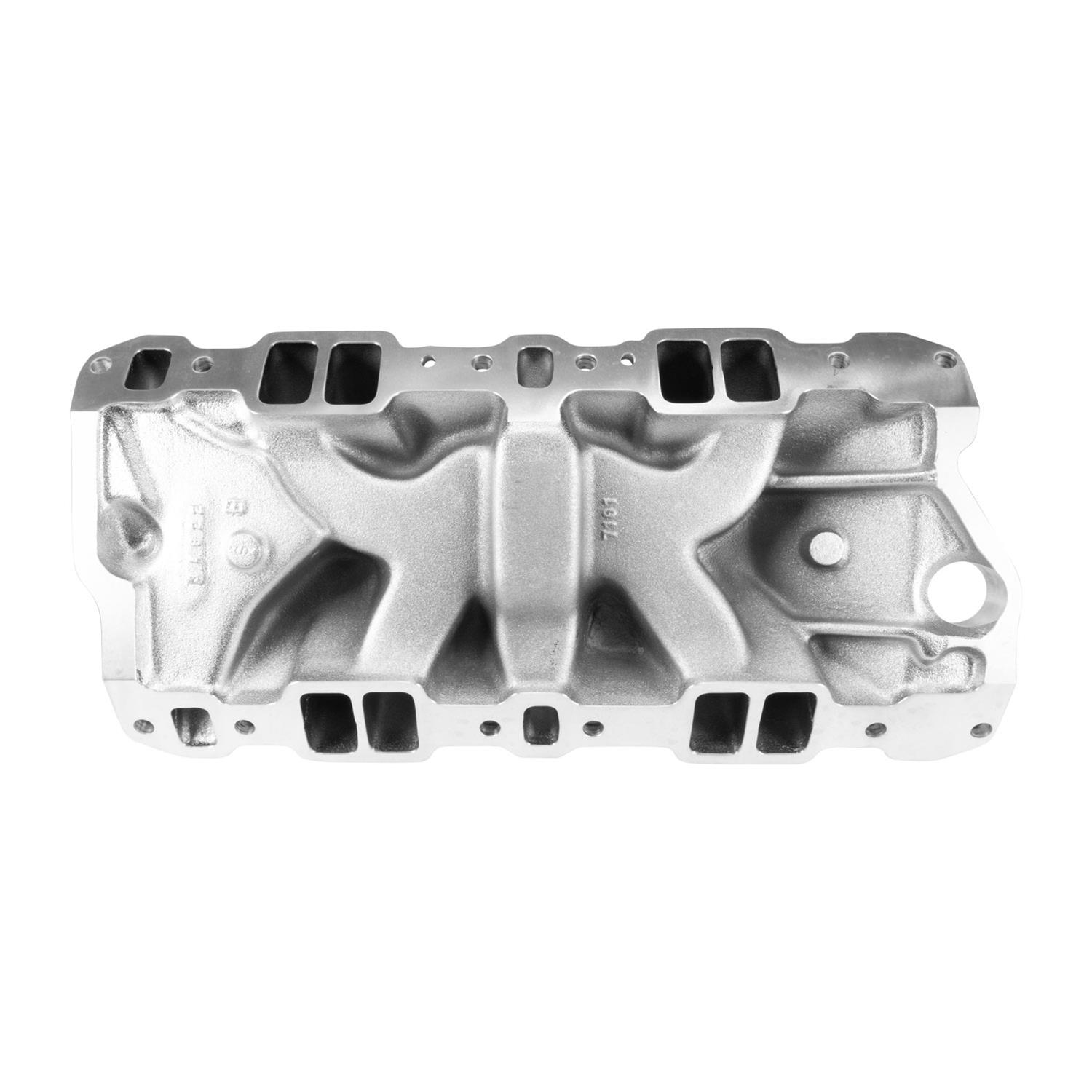 Edelbrock Performer RPM Intake Manifolds 7101-CP Manifold, RPM, Dual Plane, Aluminum, Chrome Plasma Coated, Square Bore, Chevy, Small Block, Each thumbnail 4
