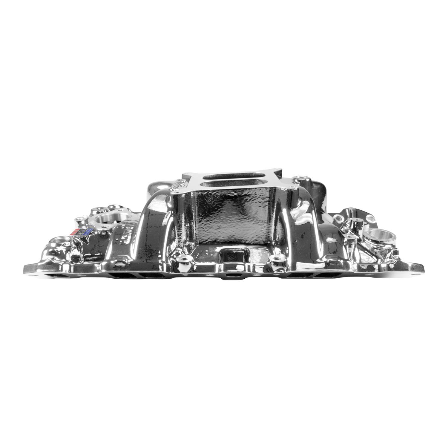 Edelbrock Performer RPM Intake Manifolds 7101-CP Manifold, RPM, Dual Plane, Aluminum, Chrome Plasma Coated, Square Bore, Chevy, Small Block, Each thumbnail 5
