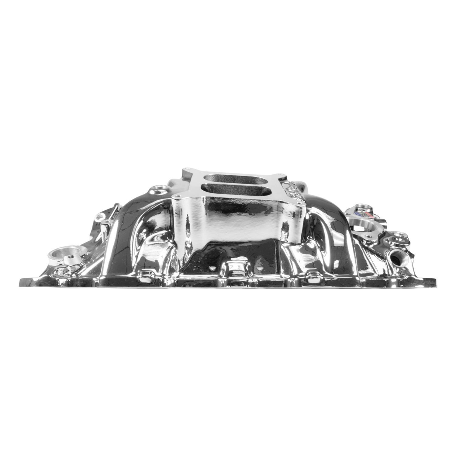 Edelbrock Performer RPM Intake Manifolds 7101-CP Manifold, RPM, Dual Plane, Aluminum, Chrome Plasma Coated, Square Bore, Chevy, Small Block, Each thumbnail 6