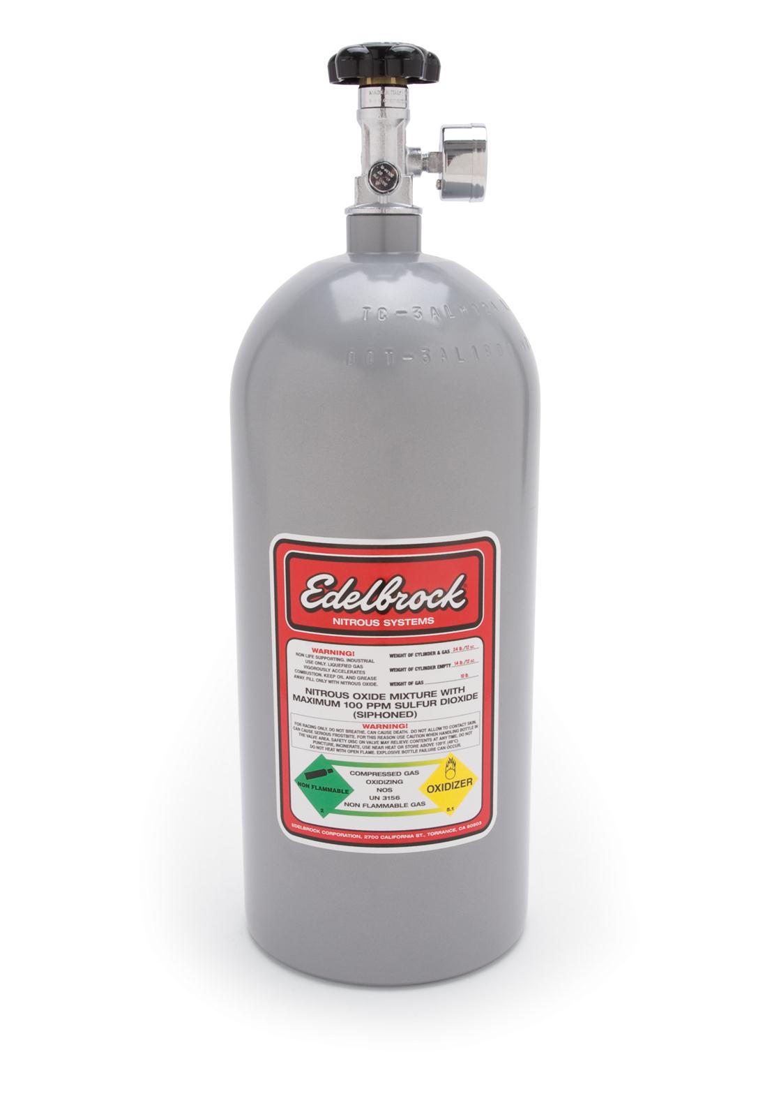 Edelbrock社製NOSボトル(本物) Edelbrock 72301 Edelbrock Aluminum Nitrous Bottles | Summit Racing