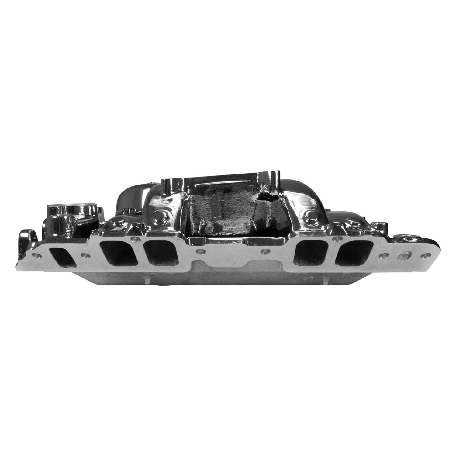 Edelbrock Chevy Big Block RPM Air-Gap 2-R Intake Manifold - Chrome Plasma Finish thumbnail 5