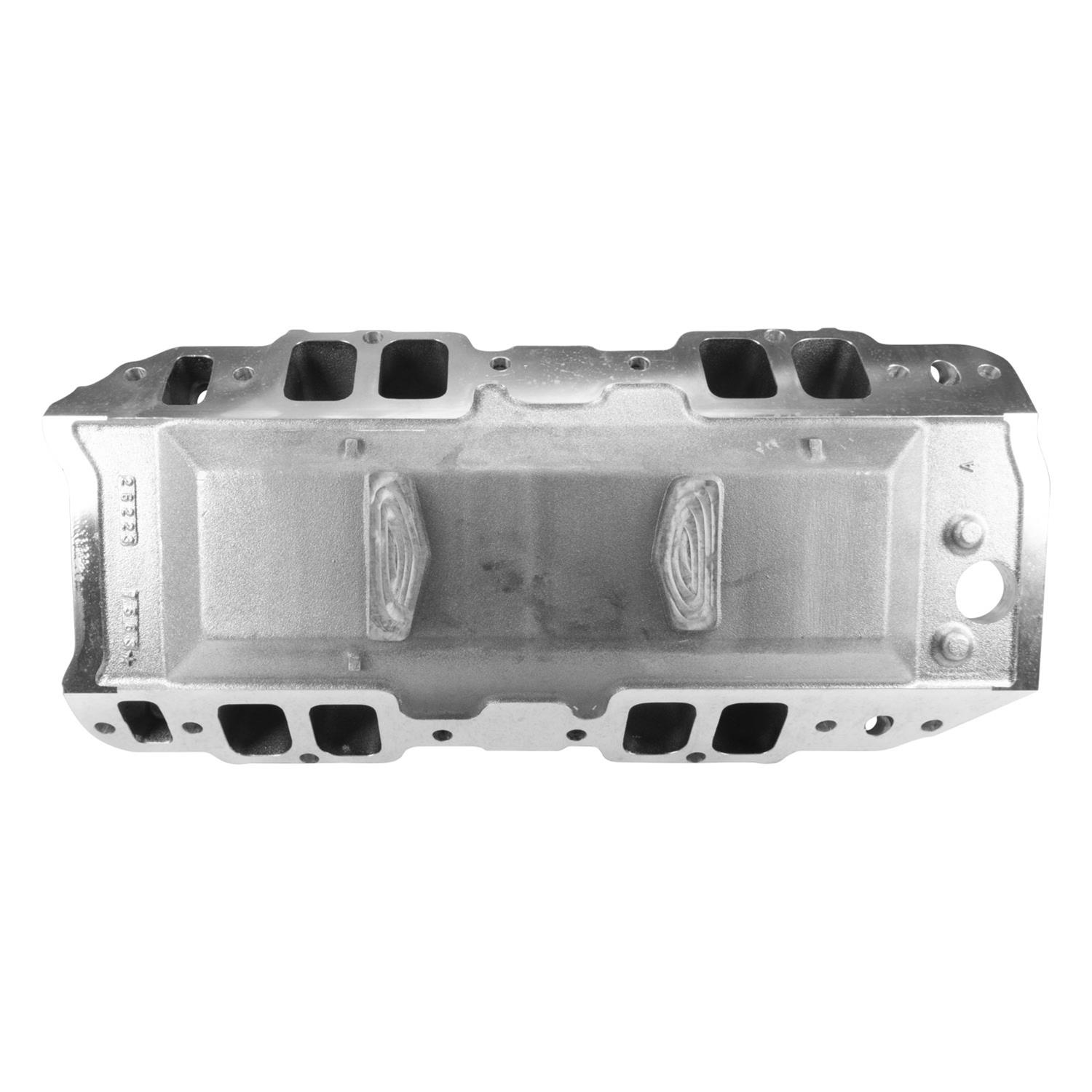 Edelbrock Chevy Big Block RPM Air-Gap 2-R Intake Manifold - Chrome Plasma Finish thumbnail 4