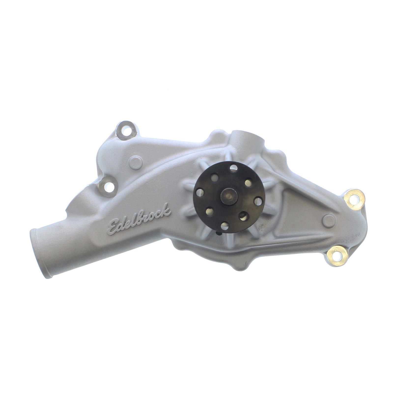 Edelbrock Victor Series High Performance Street Mechanical Water Pumps 88500 Pump, Mechanical, Short, High-Volume, Aluminum, Natural, Clockwise, Chevy, Big Block, Each