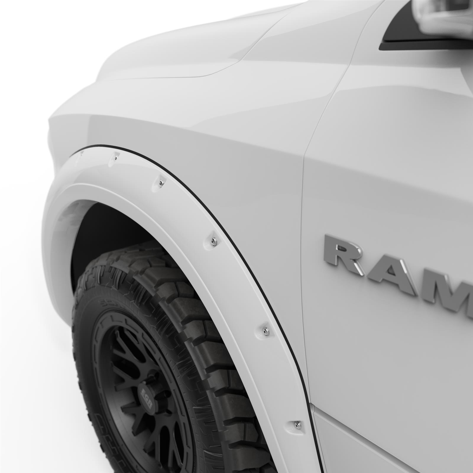 EGR Bolt-On Look Color Match Fender Flares 792754-PW7 Flares, Bolt On Look, ABS Plastic, Bright White, 2.0 in. Wide, Dodge, Ram, 1500, Front and Rear, Set of 4 thumbnail 5