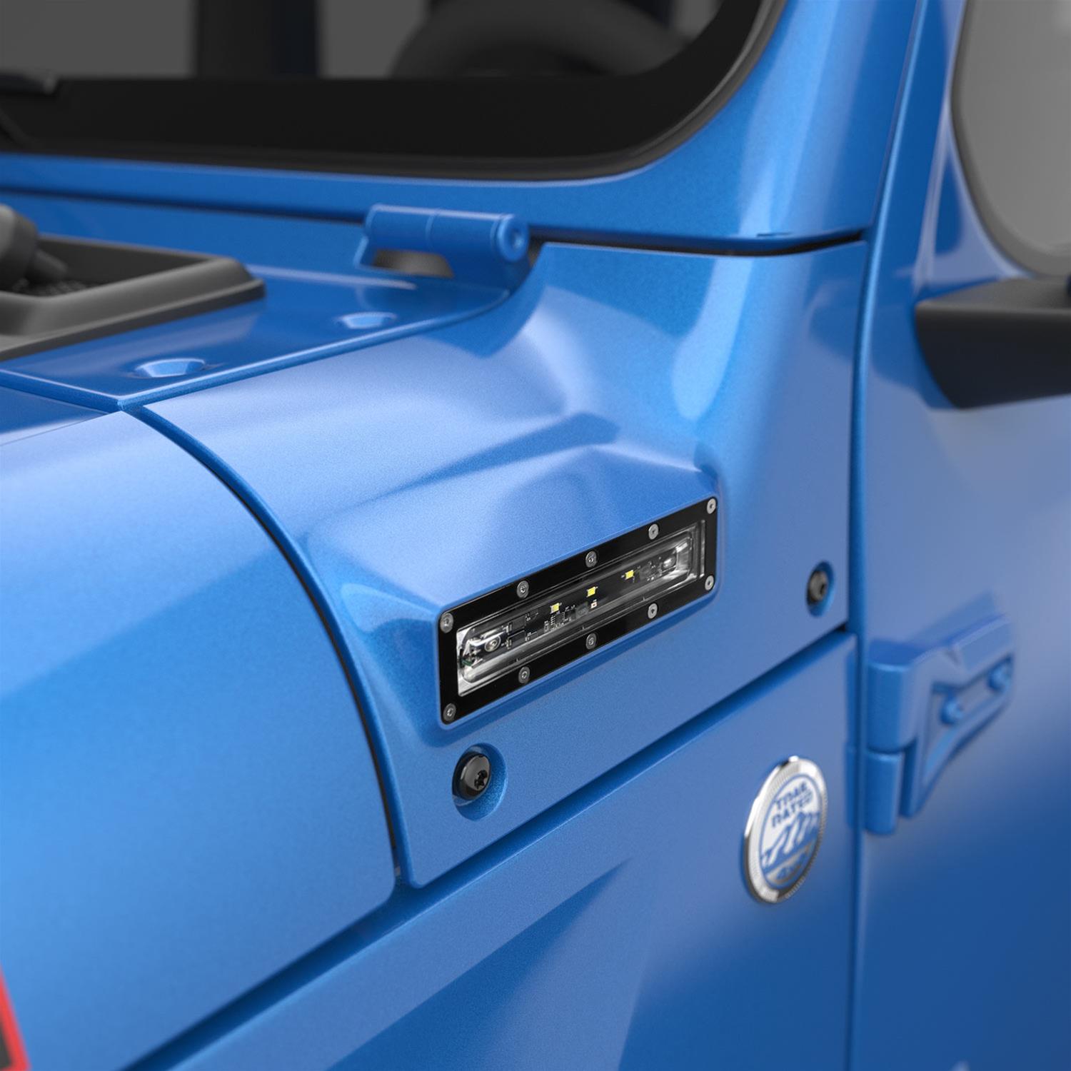 EGR VSL Jeep Side LED Lights VSLJP1004 Light Pods and Fod Lights, Lights, Amber/Cool White, Front Cowl Pod, Plastic Housing, Hydro Blue, Jeep, Pair thumbnail 5