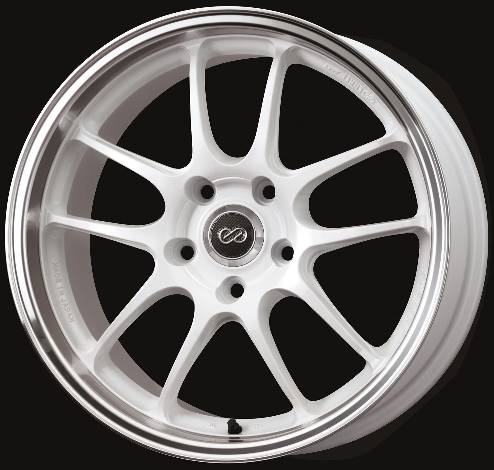 Enkei PF01 EVO Pearl White Machined Wheels 4897906500WP  Free