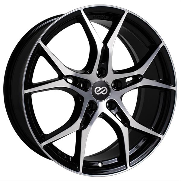 Enkei 517-880-4445BKM Enkei Vulcan Gloss Black Machined Wheels