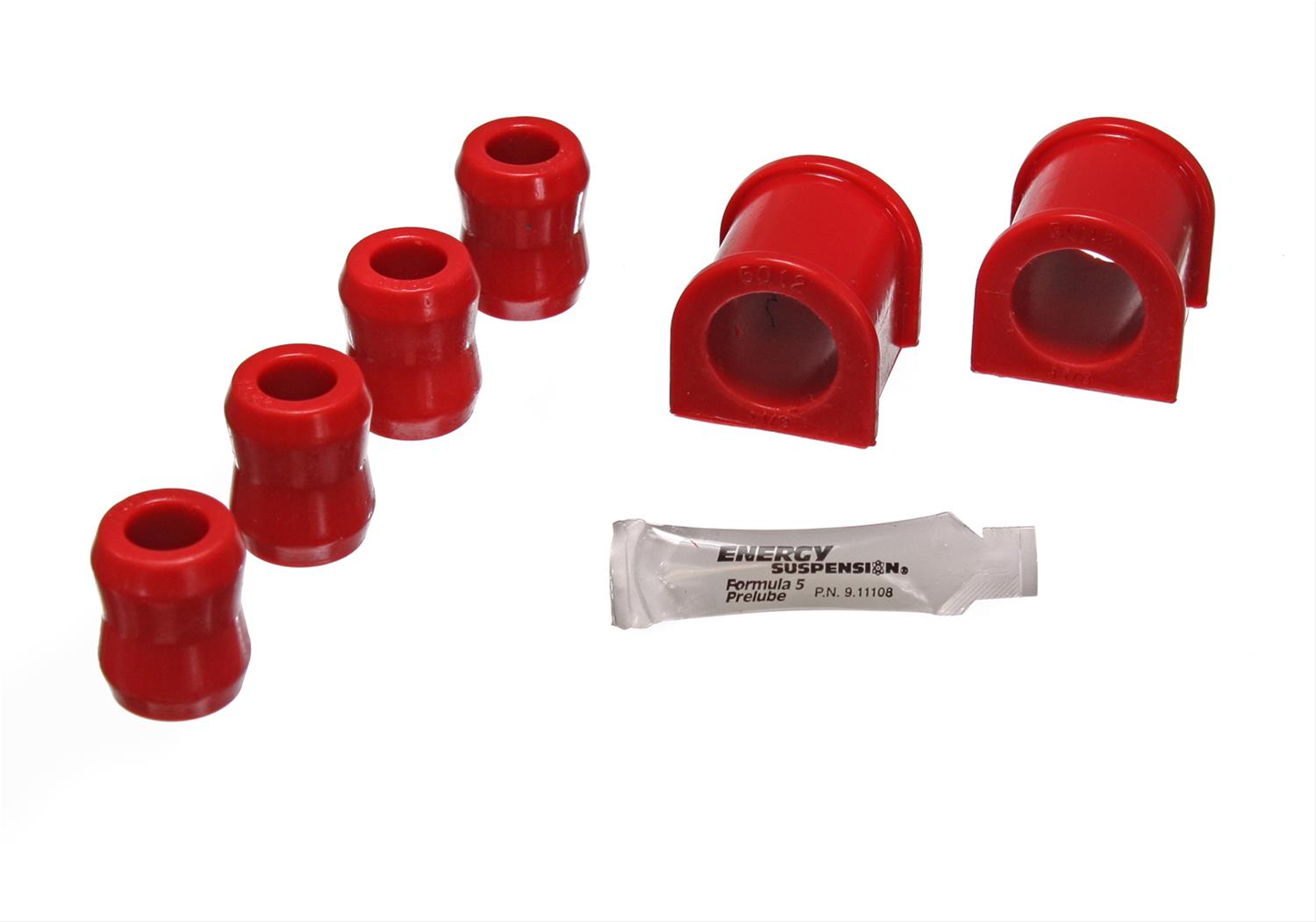 Energy Suspension 87-96 Jeep Wrangler YJ Red Front 1-1/8in Sway Bar Bushing Set w/End Link Bushings