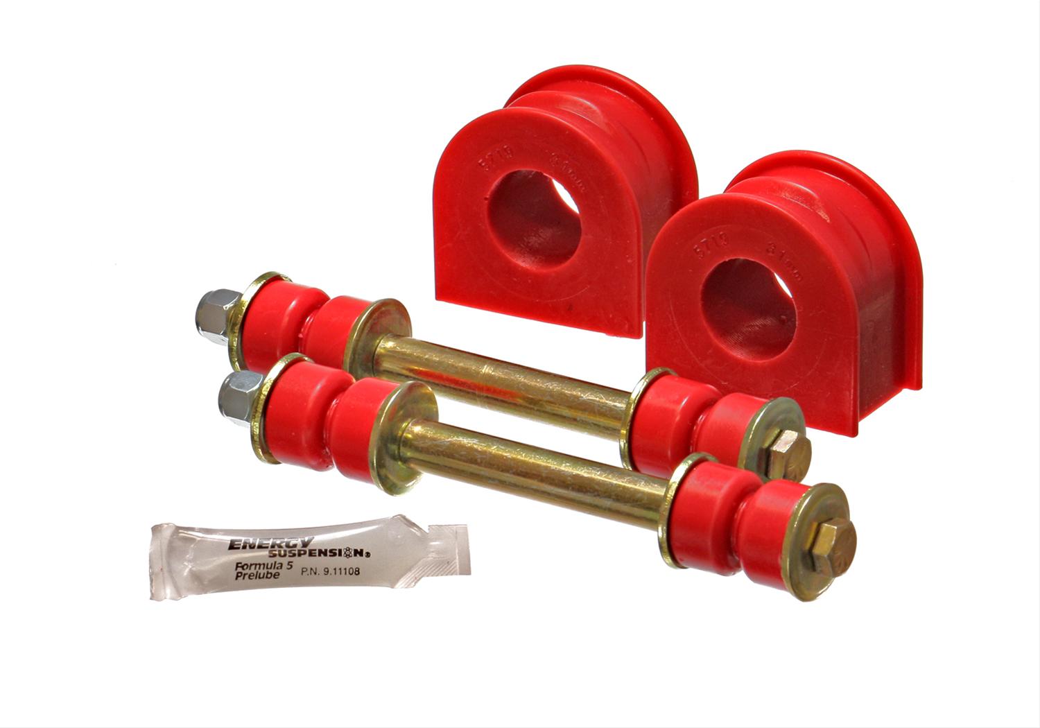 Energy Suspension 99-04 Ford F150 Lightning 2WD 31mm Red Front Sway Bar Bushing Set (Inc E/Links)