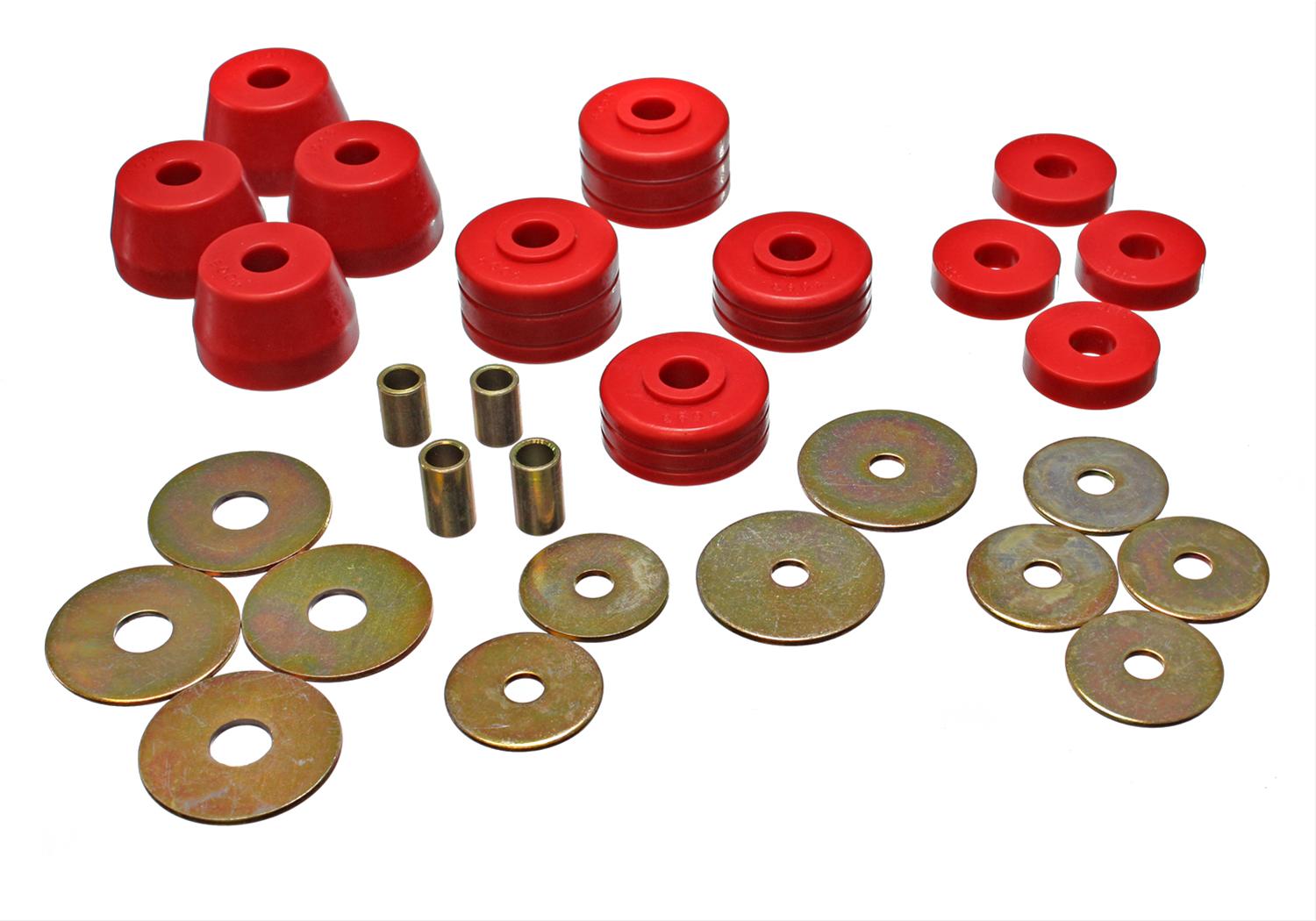 Prothane 4-102 Red Body Mount Kit
