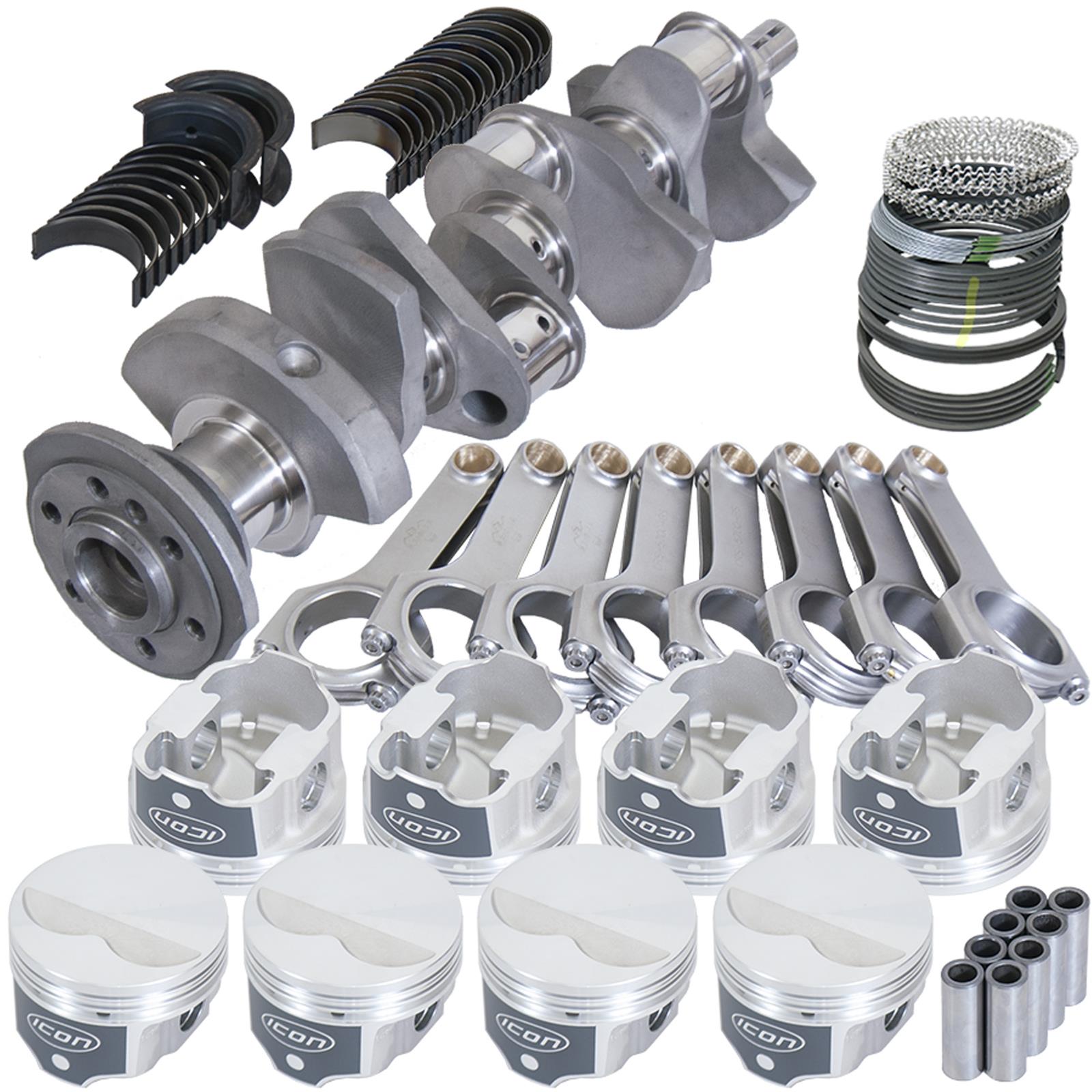 Eagle Chevy 350 3.480in Crank 5.700in H-Beam -3.7cc Flat Top 4.000in Pistons Rotating Assembly