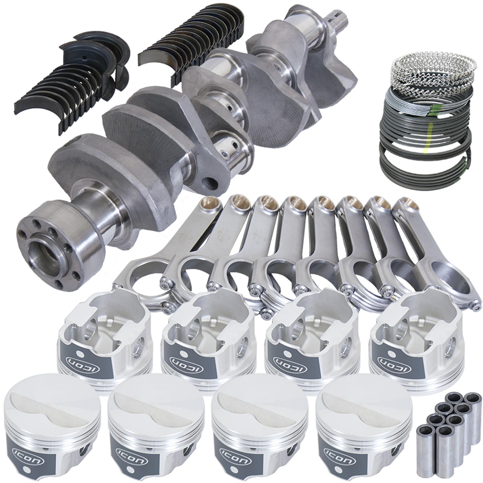 Eagle Chevy LT1 350 1Pc 3.480in Crank 5.700in H-Beam -3.7cc 4.000in Pistons Rotating Assembly