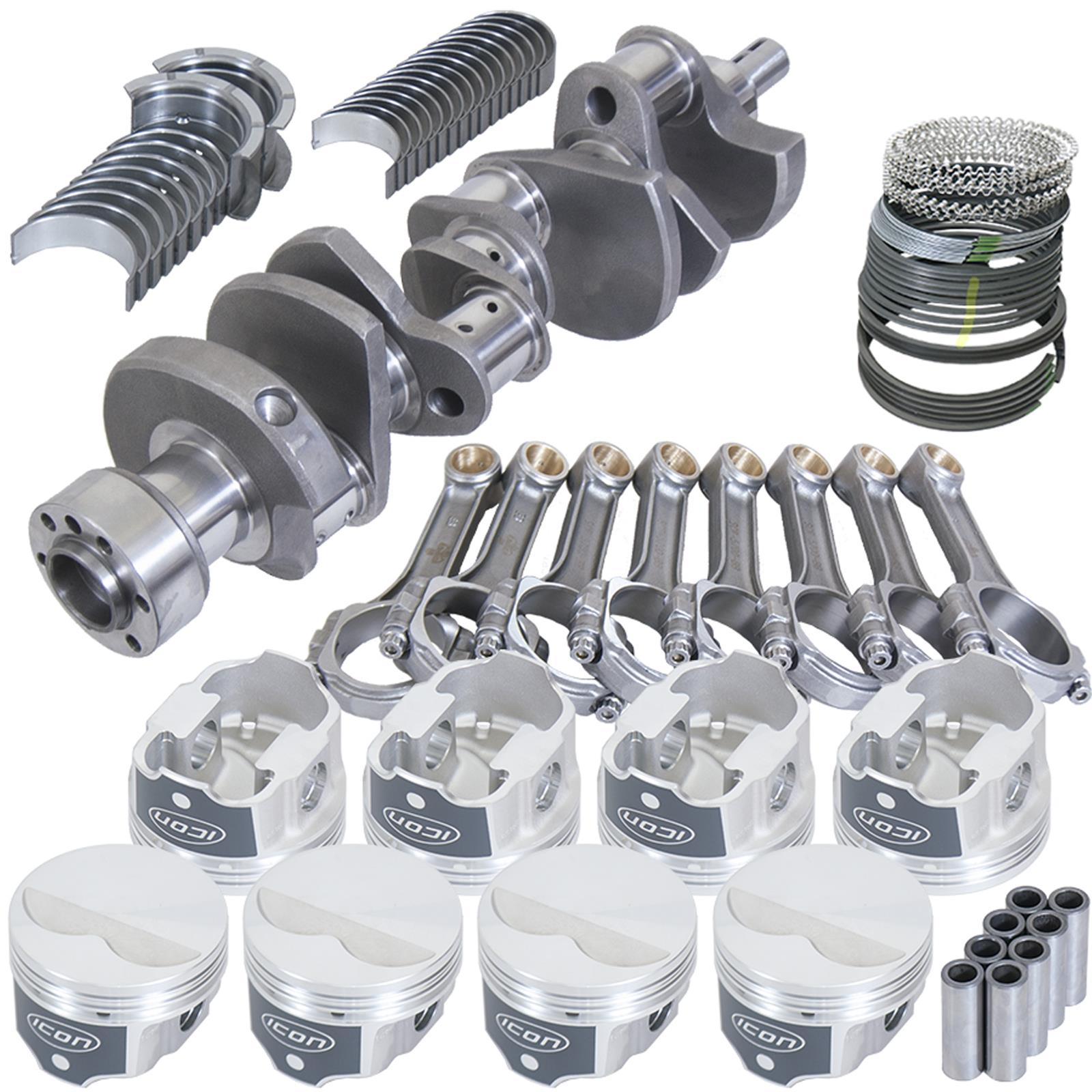 Eagle Chevy LT1350 1Pc 3.480in Crank 5.700in I-Beam Rods -3.7cc 4.000in Pistons Rotating Assembly