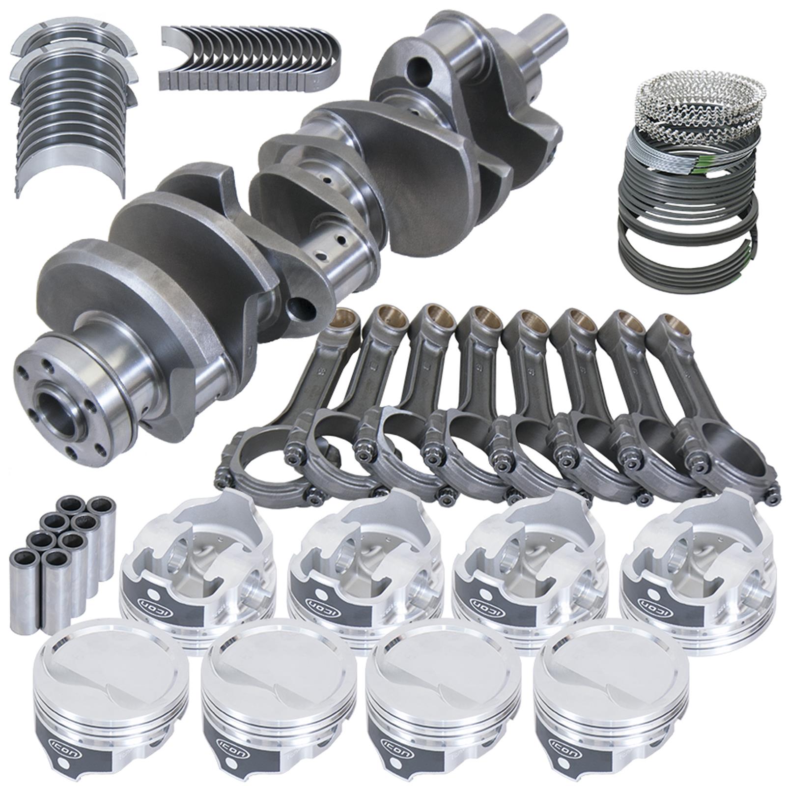 Eagle Ford 351W 4.000in Crank 6.200in I-Beam Rods -15.8cc Flat Top 4.030in Pistons Rotating Assembly