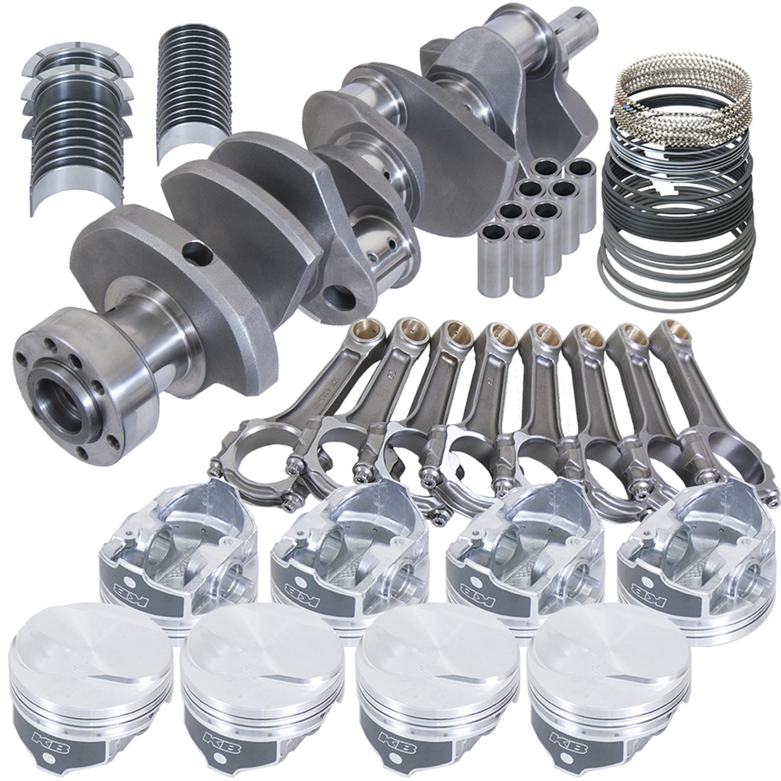 Eagle Chevy 454 1Pc 4.250in Crank 6.385in I-Beam Rods 17cc Dome 4.350in Pistons Rotating Assembly