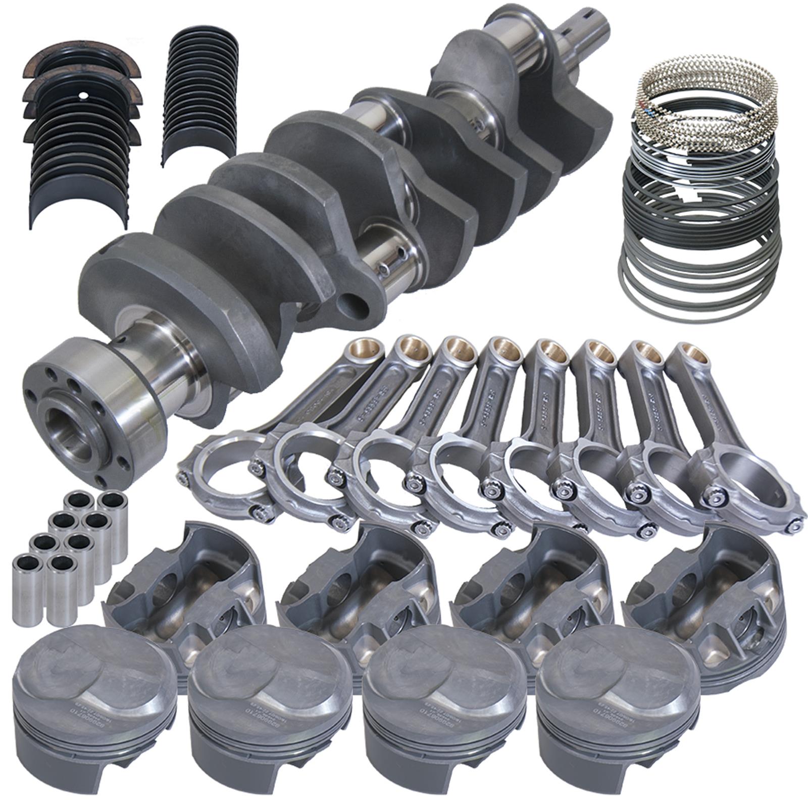 Eagle Chevy 454 1Pc 4.250in Crank 6.385in I-Beam Rods 43cc Dome 4.350in Pistons Rotating Assembly